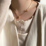925 Sterling Pearl Bulb Necklace for Women Girl Retro Choker Jewelry