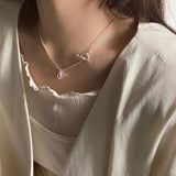 925 Sterling Pearl Bulb Necklace for Women Girl Retro Choker Jewelry