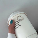 925 Silver Letter Ring for Women Birthday Gift Love Flower