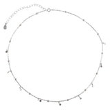 925 Sterling Silver Choker Necklaces Geometric Round Clavicle Chain Jewelry