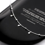 925 Sterling Silver Choker Necklaces Geometric Round Clavicle Chain Jewelry