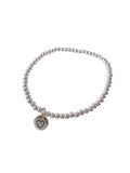 925 Silver Love Heart Bead Bracelet Geometry Ins Jewelry