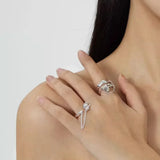 925 Silver Opal Tassel Ring Romantic Jewelry Birthday Gift