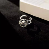 925 Silver Opal Tassel Ring Romantic Jewelry Birthday Gift