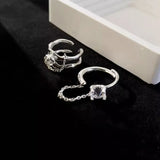 925 Silver Opal Tassel Ring Romantic Jewelry Birthday Gift