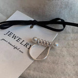 925 Sterling Silver Pearl Ring for Women Girl Birthday Gift