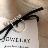 925 Sterling Silver Pearl Ring for Women Girl Birthday Gift