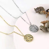 925 Silver Angel Coin Necklace for Women