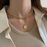 925 Silver Angel Coin Necklace for Women