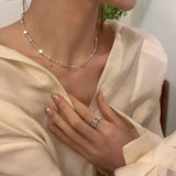 925 Silver Bead Geometry Necklace Women Choker Jewelry