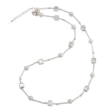 925 Silver Bead Geometry Necklace Women Choker Jewelry