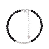 925 Silver Agate Bracelet Women Bead Versatile Jewelry Gift