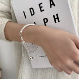 925 Silver Bracelet Bead Chain Tassel Pendant Wedding Jewelry