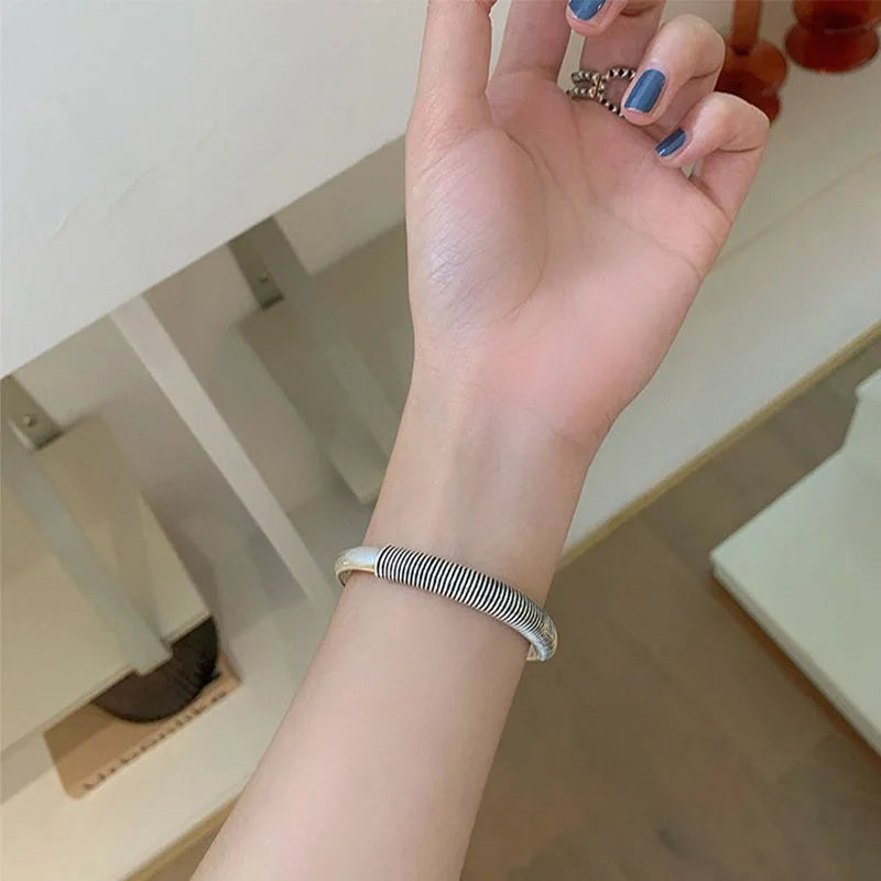 925 Silver Bracelet Hiphop Punk Party Jewelry Women