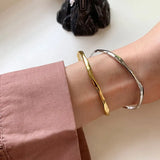 925 Silver Bracelet Vintage Texture Bangles Jewelry