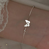 925 Silver Bracelet Women Vintage Butterfly Jewelry