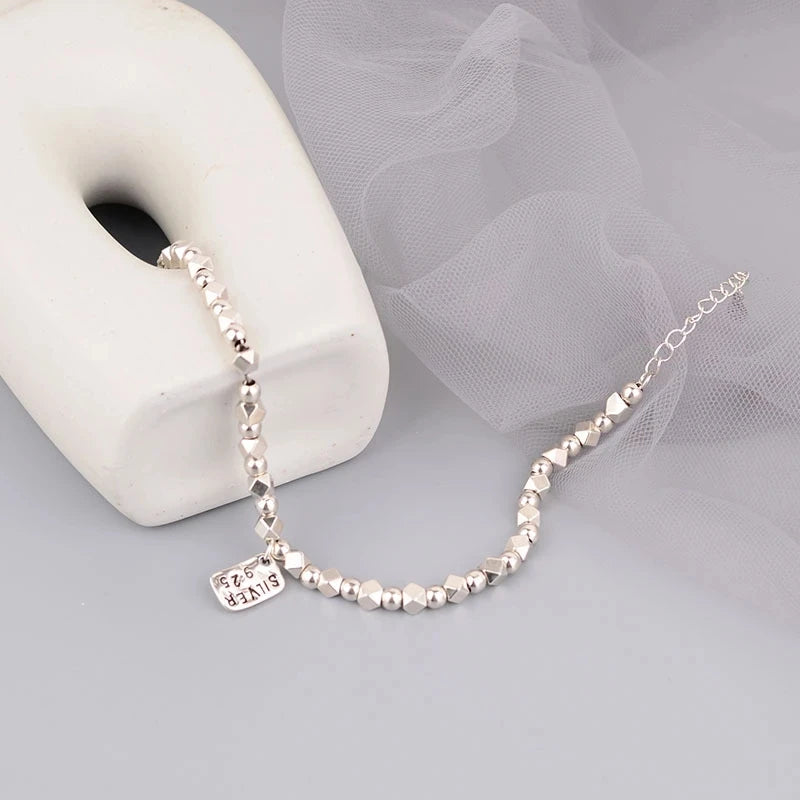 925 Sterling Silver Bracelets for Women Charm Vintage Punk Party Jewelry