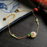 925 Sterling Silver Chinese Style Hetian Jade Bracelet