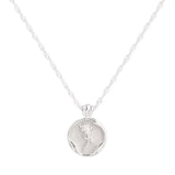 925 Silver Circular Geometry Rose Necklace Dropwise Glaze Jewelry Gift