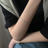 925 Silver Couples Bracelets Geometric String Party Jewelry