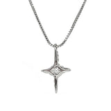 925 Silver Cross Pendant Necklace Women Clavicle Chain Party Jewelry