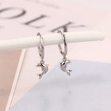 925 Sterling Silver Dolphin Earrings for Women