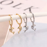 925 Sterling Silver Dolphin Earrings for Women