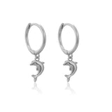 925 Sterling Silver Dolphin Earrings for Women