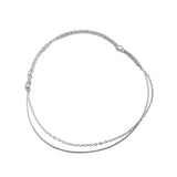 925 Silver Double-layer Bracelet For Women Sweet Temperament Ins Jewelry