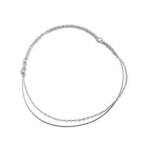 925 Silver Double-layer Bracelet For Women Sweet Temperament Ins Jewelry
