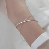 925 Silver Double-layer Bracelet For Women Sweet Temperament Ins Jewelry