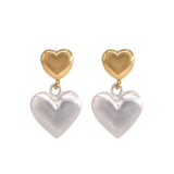 925 Silver Heart Earrings for Women - Frosting Temperament Banquet Jewelry Gift