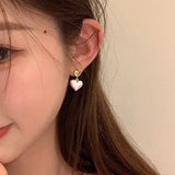 925 Silver Heart Earrings for Women - Frosting Temperament Banquet Jewelry Gift