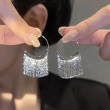 925 Silver Tassel Earring for Women - Retro Party Jewelry Gift