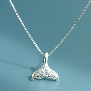925 Silver Mermaid Tail Necklace for Women