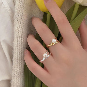 925 Silver Flower Drip Glaze Ring Zircon Jewelry Gift