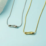 925 Silver Geometric Twisted Chain Necklace Women's All-match High