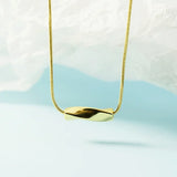 925 Silver Geometric Twisted Chain Necklace Women's All-match High
