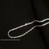 925 Silver Gypsophila Flash Anklet Women Foot Jewelry