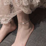 925 Silver Gypsophila Flash Anklet Women Foot Jewelry