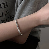Sterling Silver Thick Chain Bracelet Vintage Hasp