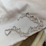 925 Silver Heart Bracelet Women All-Match Jewelry