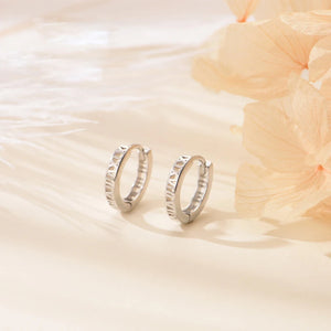 VENTFILLE 925 Sterling Silver Hoop Earrings Roman Numeral