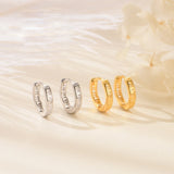 VENTFILLE 925 Sterling Silver Hoop Earrings Roman Numeral