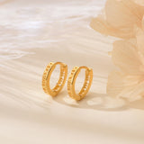 VENTFILLE 925 Sterling Silver Hoop Earrings Roman Numeral