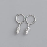 925 Sterling Silver Feather Earrings Semale Sexy Jewelry Gift