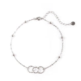 925 Silver Three-ring Anklet for Women