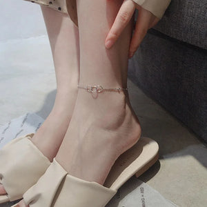 925 Silver Three-ring Anklet for Women