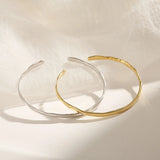 925 Silver Open Bangle Bracelet for Women Men