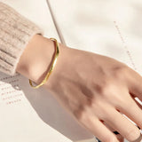 925 Silver Open Bangle Bracelet for Women Men